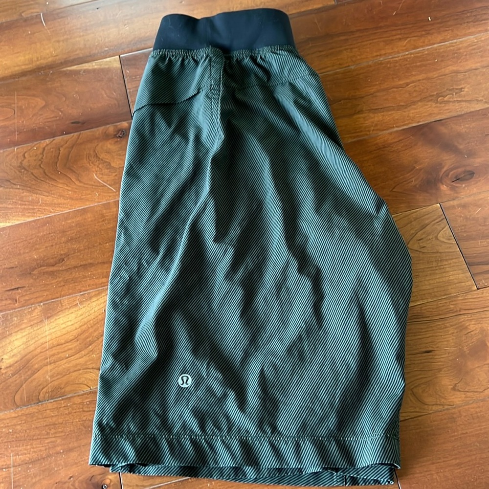 Dark Green Lululemon Lightweight Workout Shorts